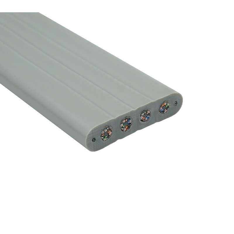 Cablu plat pentru lift cu sârmă de oțel și 4 cabluri de corecție Cat6