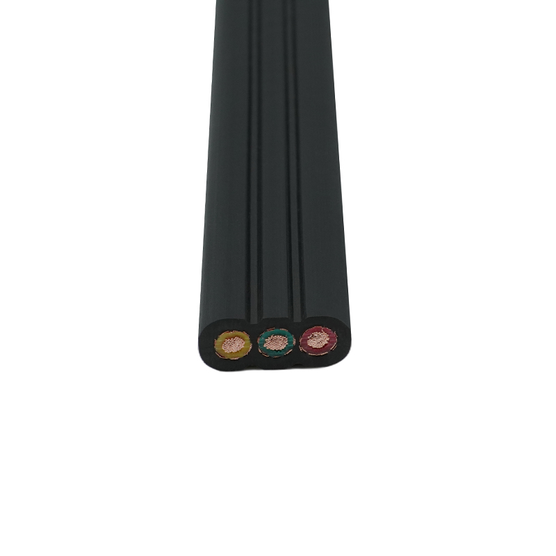 Miez de cupru, izolat cu PVC, manta din PVC ecranat, cablu plat pentru lift