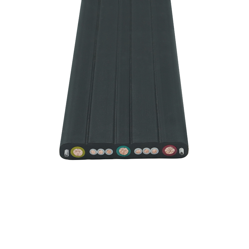 Cablu plat de călătorie pentru macara cu teaca compusă cu sârmă de oțel