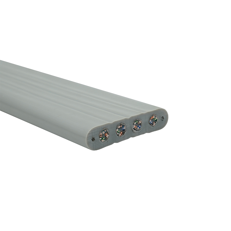 Cablu plat pentru lift cu sârmă de oțel și 4 cabluri de corecție Cat6