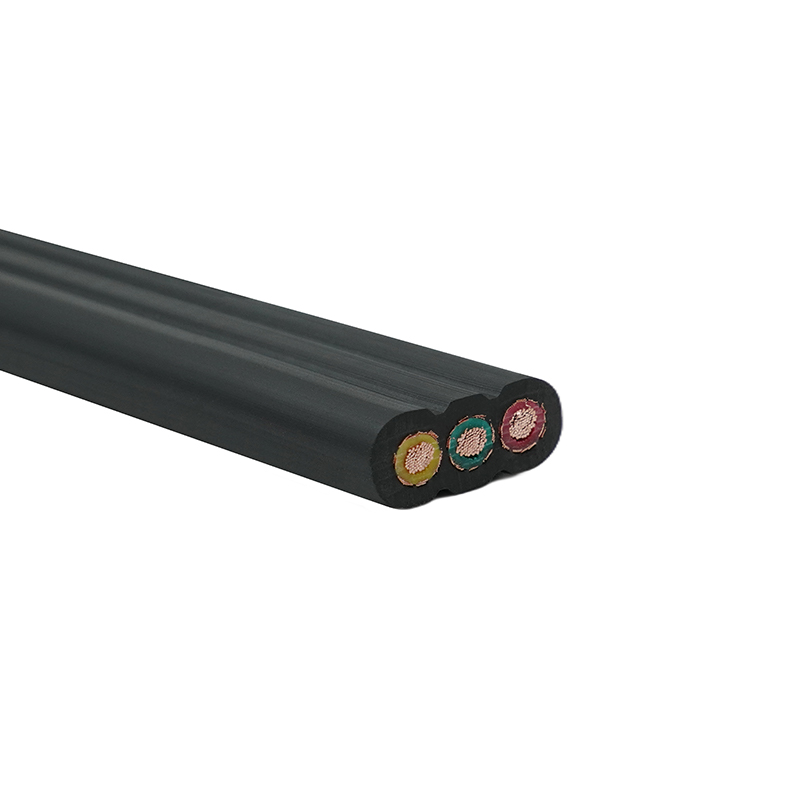 Miez de cupru, izolat cu PVC, manta din PVC ecranat, cablu plat pentru lift