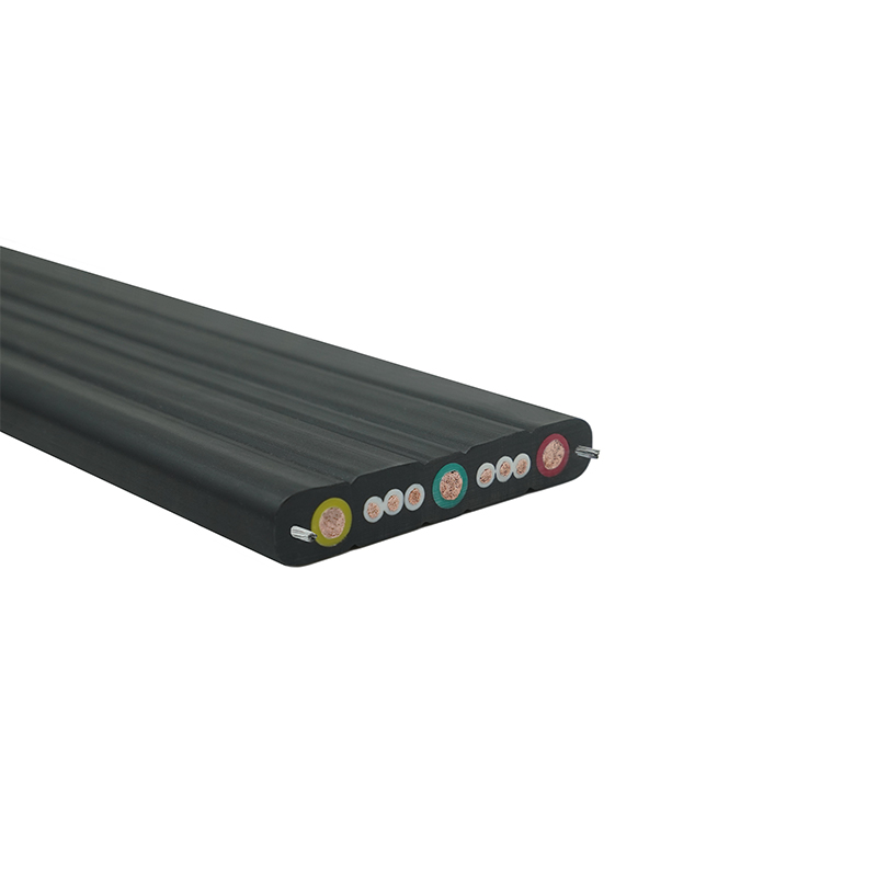 Cablu plat de călătorie pentru macara cu teaca compusă cu sârmă de oțel